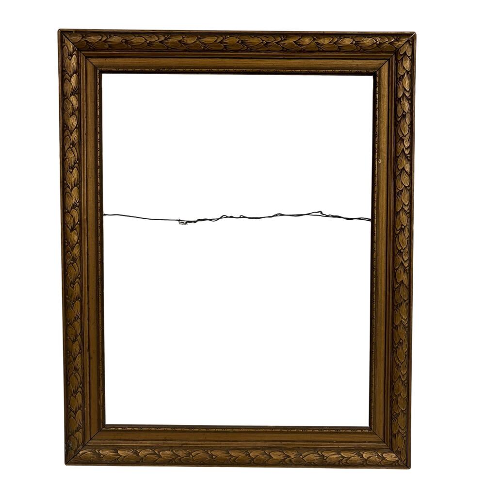 Ornate VTG 13x18" Gold-Gilt Laurel Pattern Picture/Painting Frame fits 11x14"